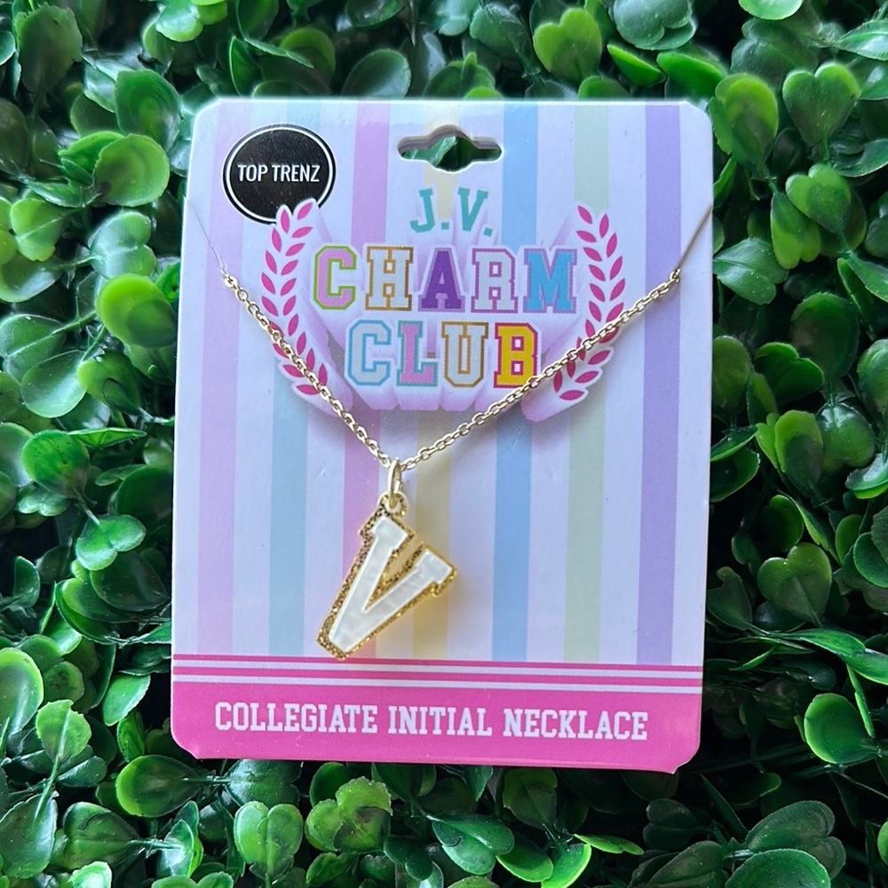 Gold Initial V Necklace